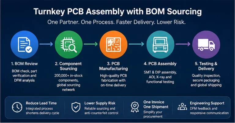 Turnkey PCB Assembly with BOM Sourcing Reduce Lead Time, Counterfeit Risk and Supplier Delays