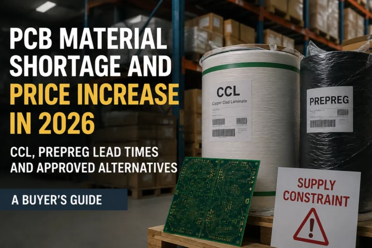 PCB Material Shortage and Price Increase in 2026 CCL, Prepreg Lead Times and Approved Alternatives