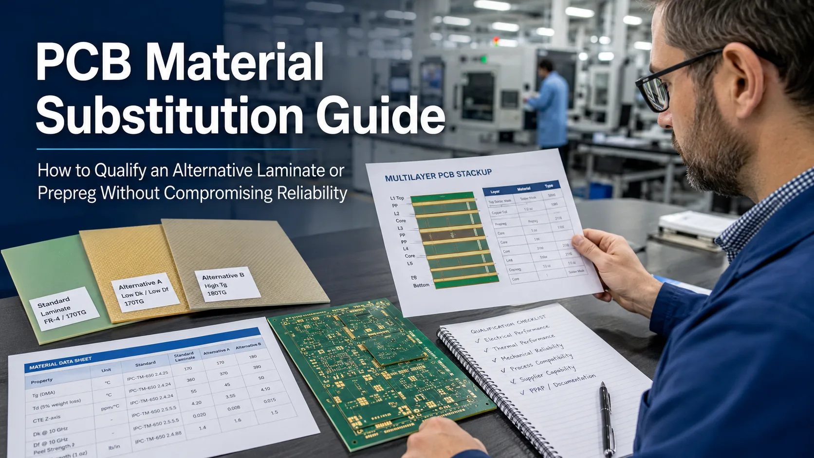 PCB Material Substitution Guide: How to Qualify an Alternative Laminate or Prepreg Without Compromising Reliability